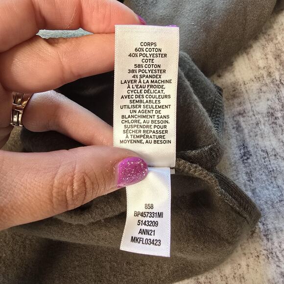 BP Sweater Womens XS Olive Green Cropped V Neck Long Sleeve Pullover Casual XS - Picture 5 of 11